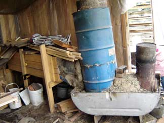 woodkiln rocket stove